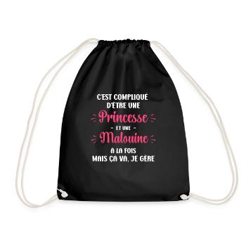 C est compliqué princesse et Malouine - Sac de sport léger - noir - Devant