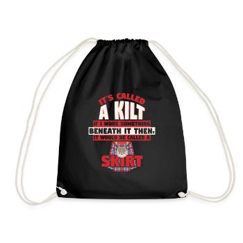 Its Called Kilt Underwear Skirt - Drawstring Bag - black - Front