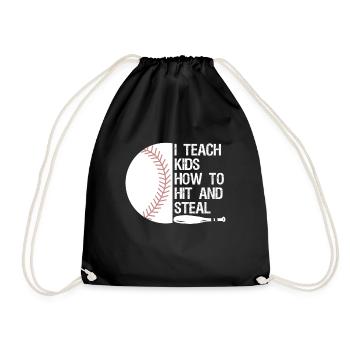 I teach children how to make funny people - Drawstring Bag - black - Front