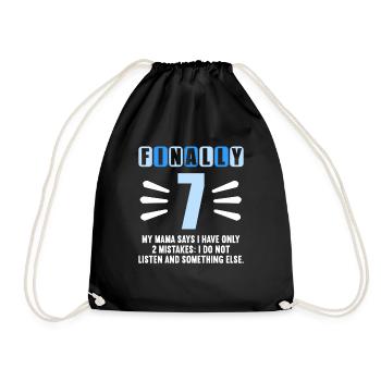 Enfin 7 maman dit n’avoir que 2 erreurs 7ème anniversaire - Sac de sport léger - noir - Devant