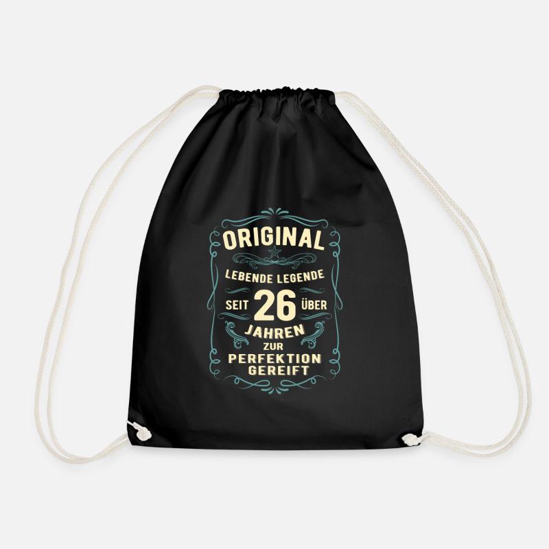 Original seit über 26 Jahren Geburtstag Geburt - Turnbeutel - Schwarz