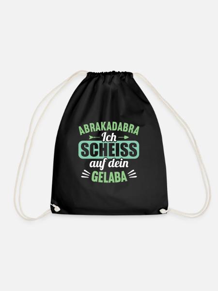 Abrakadabra Ich Scheiss auf dein Gelaber - Turnbeutel - Schwarz