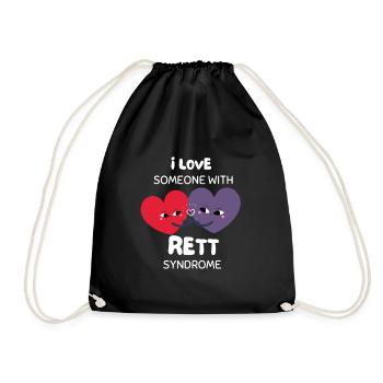Rett-Syndrom RTT Awareness Warrior Unterstützung - Turnbeutel - Schwarz - Vorne