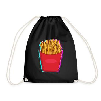 Pommes Frites Pommes Liebhaber Fast Food Fritte Ro - Turnbeutel - Schwarz - Vorne