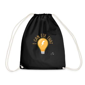 Fix That Electrician Electro Worker Craftsman - Drawstring Bag - black - Front