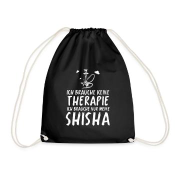 Shisha Geschenk für Wasserpfeife Shishabar Pfeife - Turnbeutel - Schwarz - Vorne