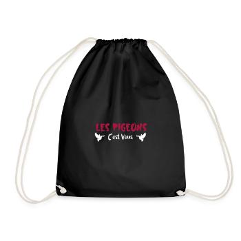 je ne suis pigeon - Sac de sport léger - noir - Devant