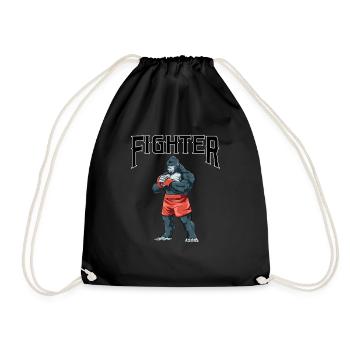 MMA Mixed Martial Arts - Käfig Kämpfer Free - Turnbeutel - Schwarz - Vorne