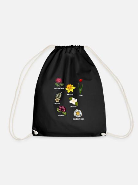 Espèces de fleurs Fleurs - Sac de sport léger - noir