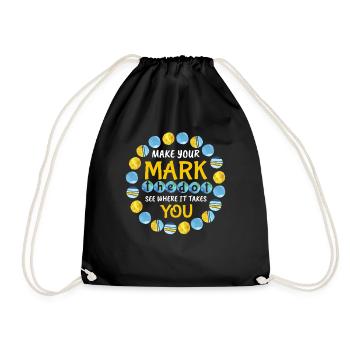 Make Mark Colorful Pattern International Dot Day - Drawstring Bag - black - Front