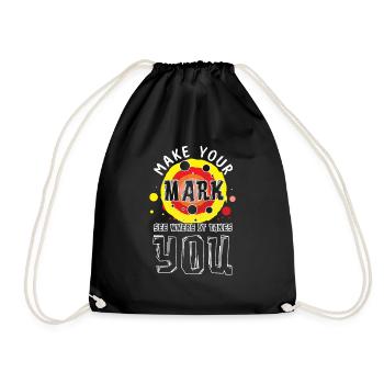 Make Mark Art Colorful International Dot Day - Drawstring Bag - black - Front