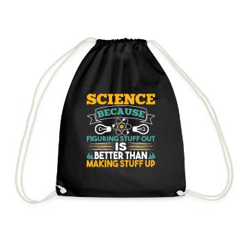 La science parce que les choses sont découvertes - Sac de sport léger - noir - Devant