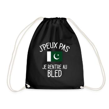 J'Peux Pas Pakistan Humour Idée Cadeau Pakistanais - Sac de sport léger - noir - Devant
