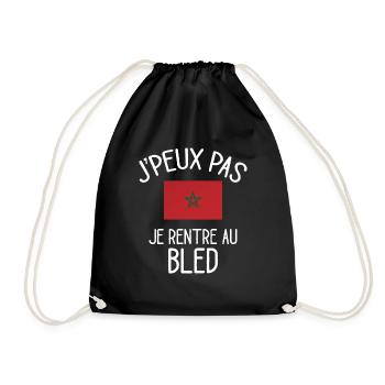 J'Peux Pas Maroc Humour Idée Cadeau Marocain - Sac de sport léger - noir - Devant