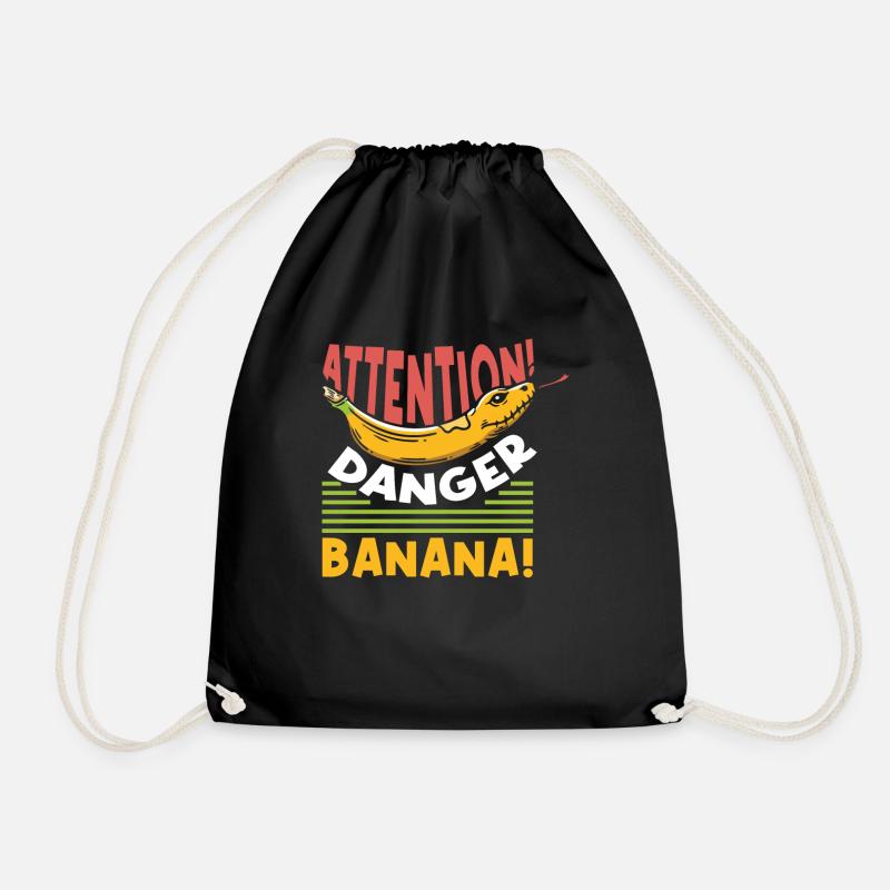 Banana Ball Python Achtung Gefährliche Banane - Turnbeutel - Schwarz