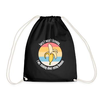 Manger des bananes mignons fruits exotiques - Sac de sport léger - noir - Devant