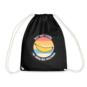 Manger des bananes Fruits exotiques Citation - Sac de sport léger - noir - Devant