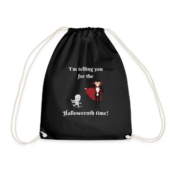 Happy Halloween! said vampire father to zombie son - Sac de sport léger - noir - Devant