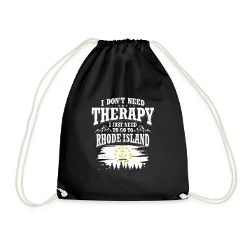 Rhode Island - Drawstring Bag - black - Front