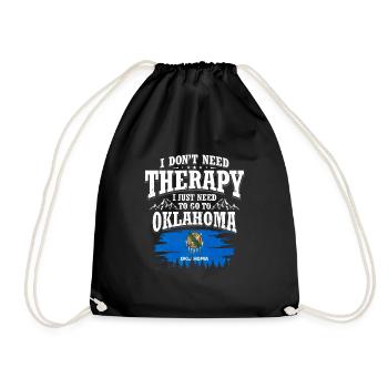 Oklahoma - Drawstring Bag - black - Front