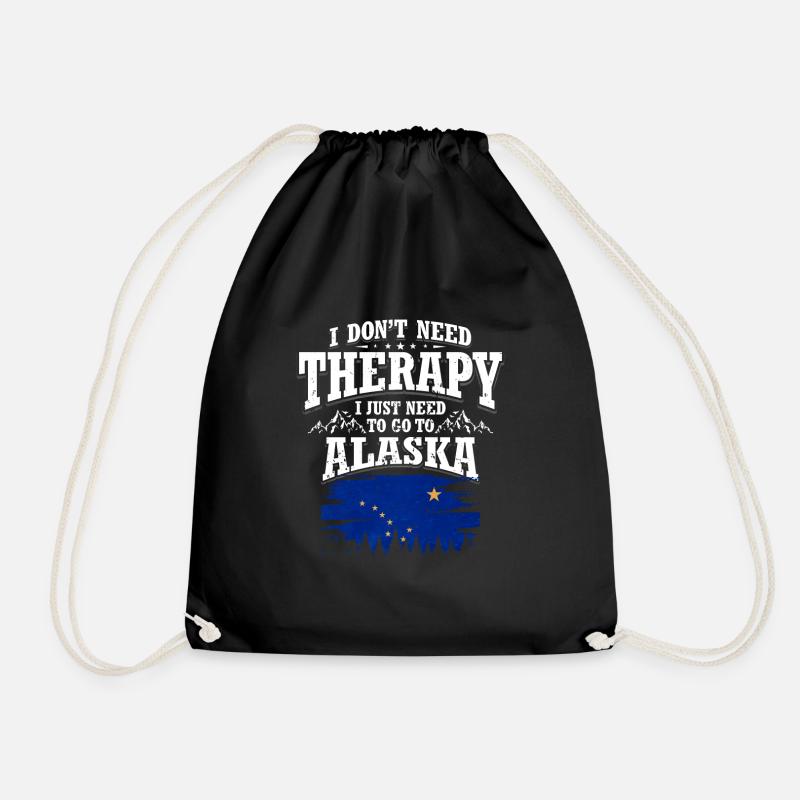 Alaska - Drawstring Bag - black