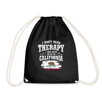 California - Drawstring Bag - black - Front