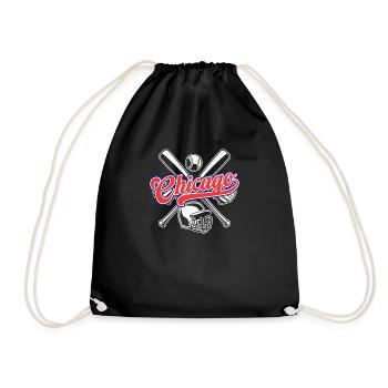 Vintage Chicago City Baseball en détresse Baseball - Sac de sport léger - noir - Devant