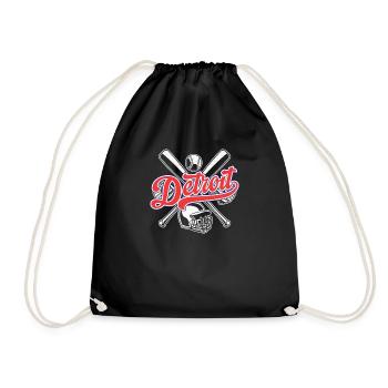 Vintage Detroit City Baseball en détresse Baseball - Sac de sport léger - noir - Devant