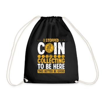 Coin Collecting Nurmismatics Coin Collector - Turnbeutel - Schwarz - Vorne