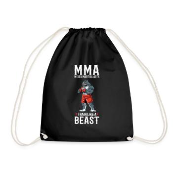 Pitbull MMA Mixed Martial Arts Kämpfer - Turnbeutel - Schwarz - Vorne