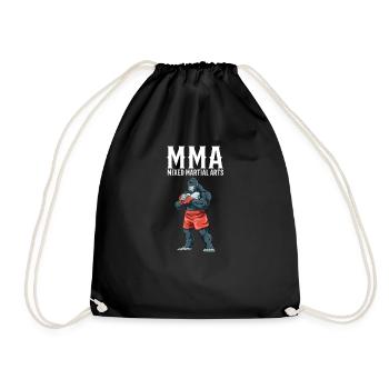Gorilla MMA Kämpfer - Käfig Kämpfer - Turnbeutel - Schwarz - Vorne