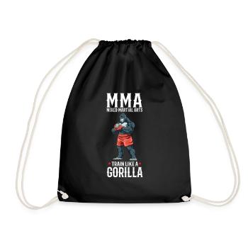 MMA Gemischter Kampfsport Gorilla - Turnbeutel - Schwarz - Vorne