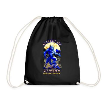 My Talents Are Hidden Halloween Wolf Lycanthrope W - Drawstring Bag - black - Front