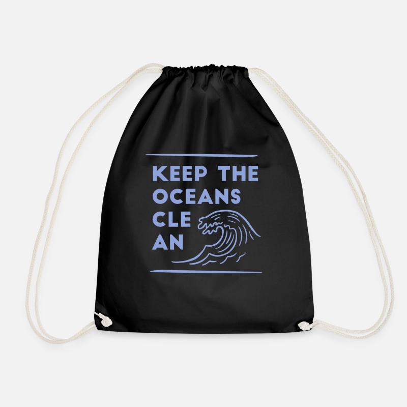 Keep the Oceans clean - Turnbeutel - Schwarz