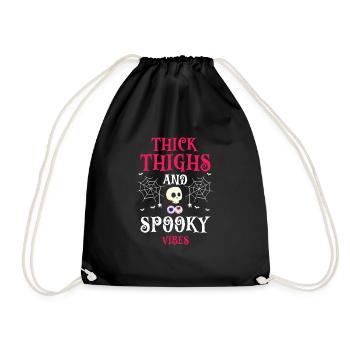 Cuisses épaisses et vibrations effrayantes Drôle Halloween - Sac de sport léger - noir - Devant