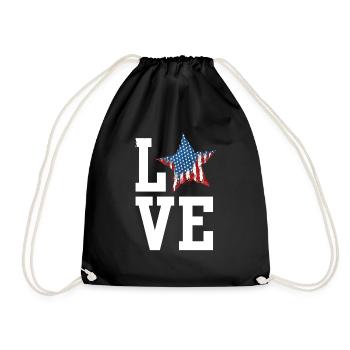 American Love USA Pride - Drawstring Bag - black - Front