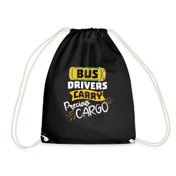 Bus Drivers Carry Precious Cargo - Drawstring Bag - black - Front