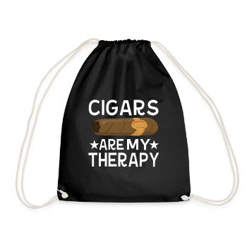 Les cigares sont ma thérapie Les fumeurs de cigares - Sac de sport léger - noir - Devant