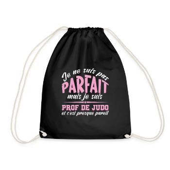 Je ne suis pas parfait mais prof de judo - Sac de sport léger - noir - Devant