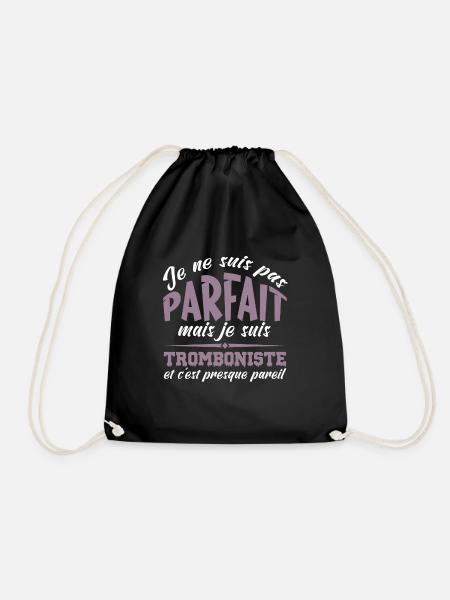 Je ne suis pas parfaite mais Tromboniste - Sac de sport léger - noir