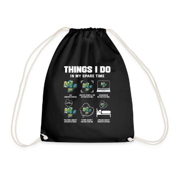 Things I Do In My Spare Time Orienteer Running - Drawstring Bag - black - Front