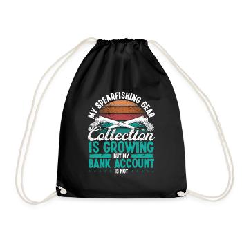 Spearfisher Freediving Apnoe Diver Spearfishing - Turnbeutel - Schwarz - Vorne