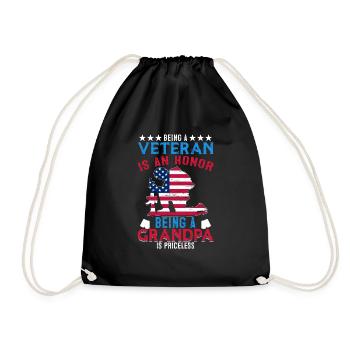American Veterans America USA Fight - Drawstring Bag - black - Front