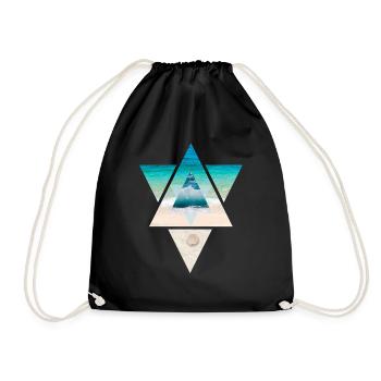 Triangle de la mer soleil d’été - Sac de sport léger - noir - Devant