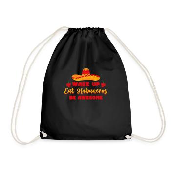 Habanero Scoville-Chili-Liebhaber - Turnbeutel - Schwarz - Vorne