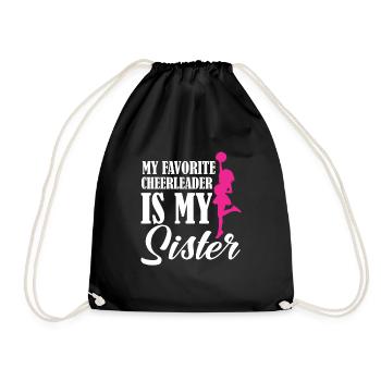 Ma pom-pom girl préférée est ma sœur - Sac de sport léger - noir - Devant