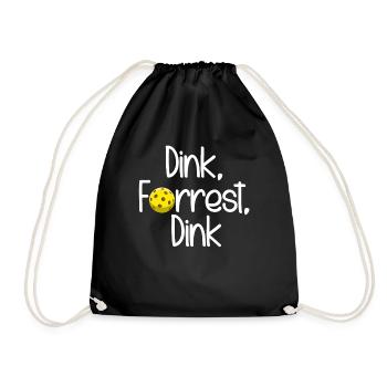 Dink Forrest Dink Pickleball - Drawstring Bag - black - Front