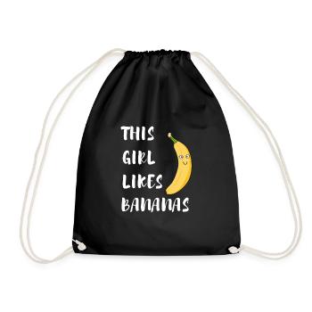 Fruit Lover Funny Saying Bananas Exotic Fruits - Drawstring Bag - black - Front