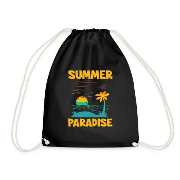 Summer Paradise - Drawstring Bag - black - Front