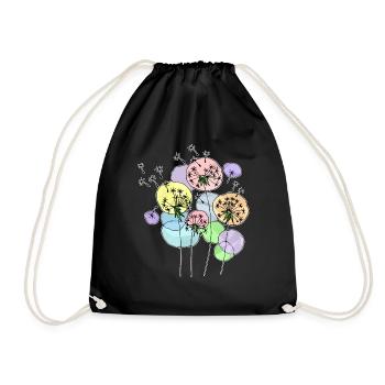 Fleur - Sac de sport léger - noir - Devant